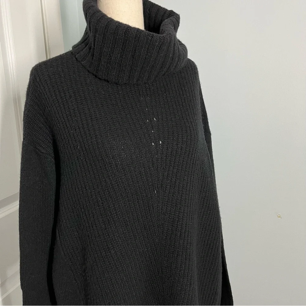 Anthropology Moth black wool blend oversized sweater size S - Picture 8 of 12